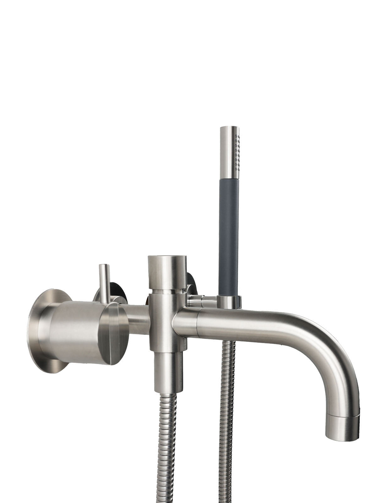 Vola Badewannenarmatur - Set 2141DT8-40 Edelstahl gebürstet