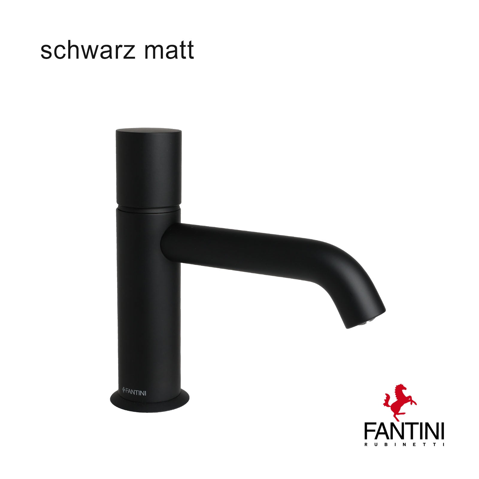 Waschtischmischer Fantini Nostromo 50 13 E903WF schwarz matt