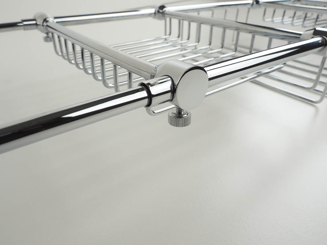 Wannenbrücke aus Chrom - ausziehbar auf die benötigte Länge von 65 - 83cm - hervorragende Verarbeitung aus dem Hause Decor Walther - Wannentablett der Classic Serie