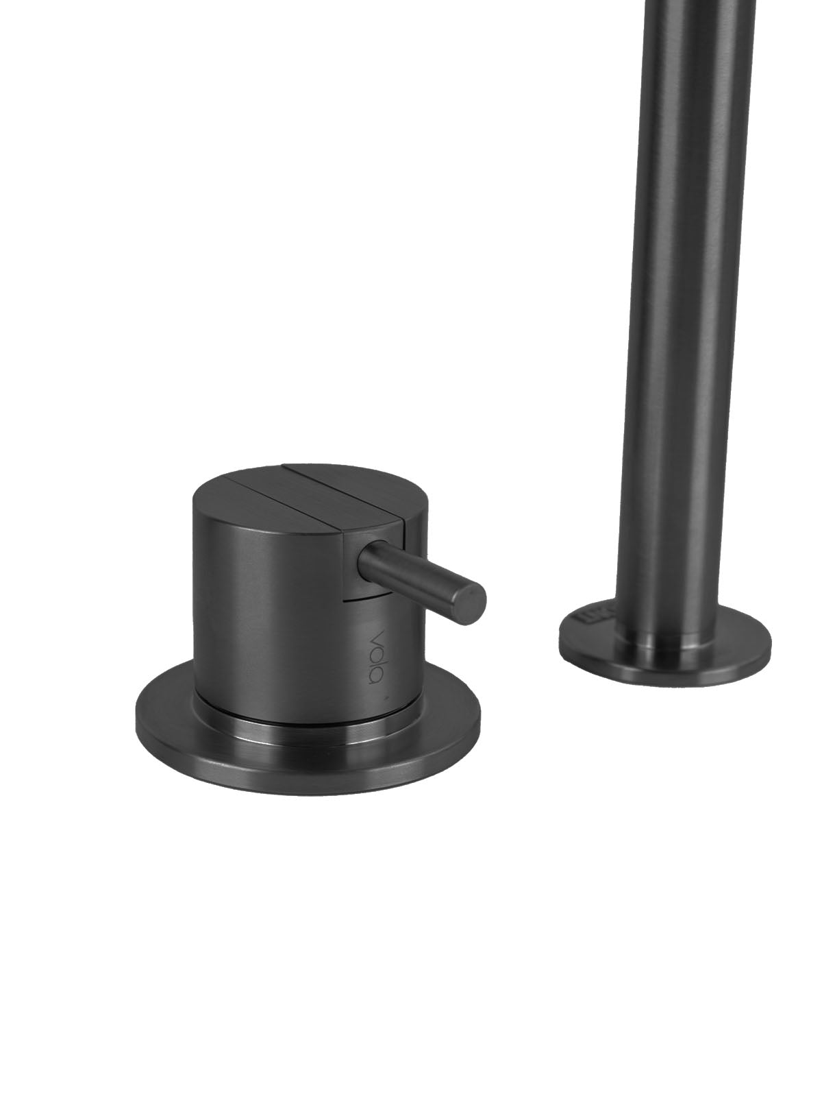 Vola Wannenrandarmatur SC10-61 schwarz gebürstet