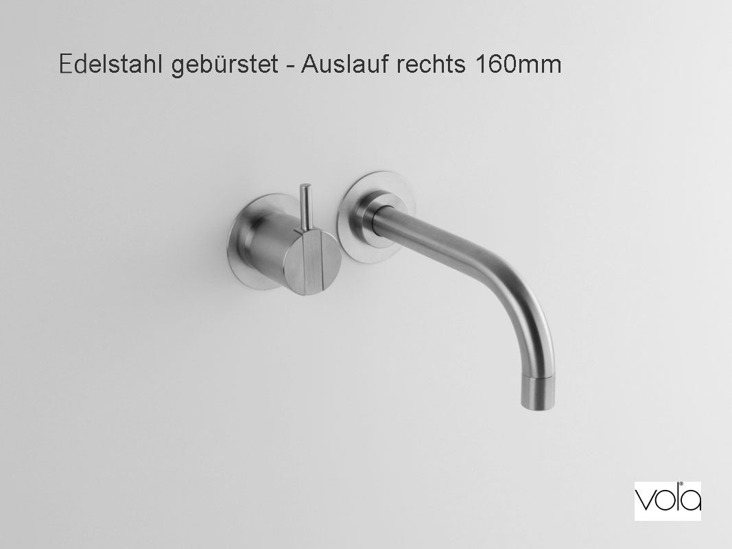 Wandarmatur VOLA 111-40 Edelstahl