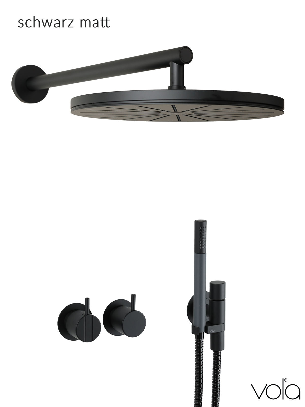 Duschset Vola 2471-061-27 schwarz