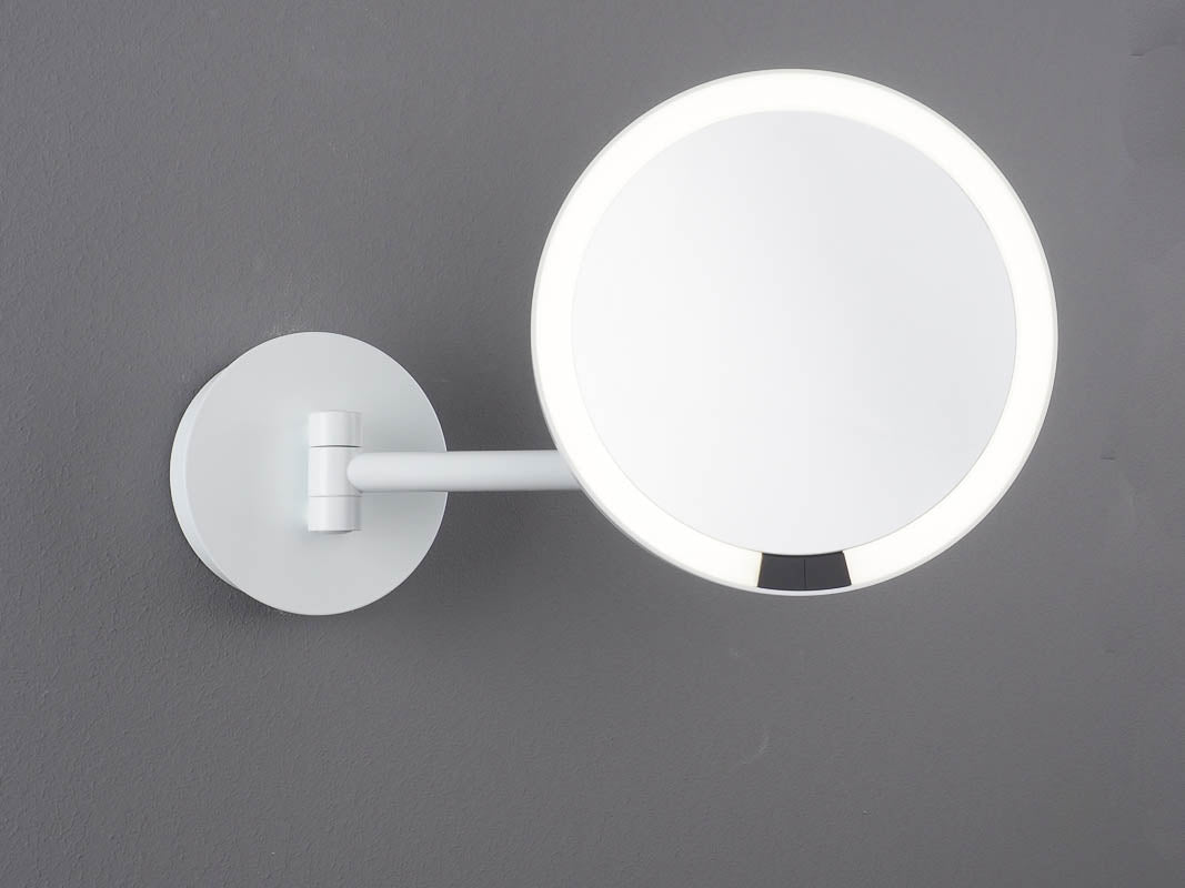  5 fach, LED -Kosmetikspiegel - Wandspiegel weiß Direktanschluß