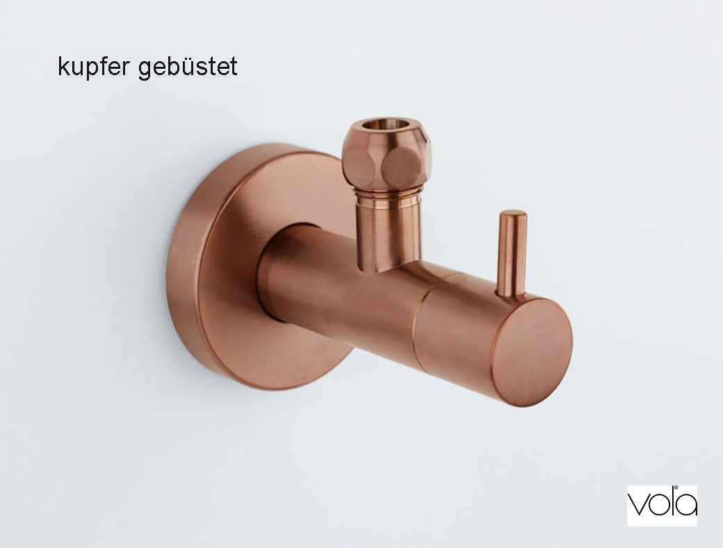 Eckventil VOLA S10-64 Kupfer gebürstet