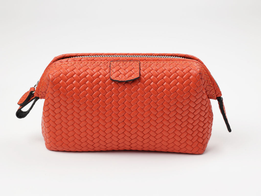 Leder Tasche flrcht-orange F.Hammann