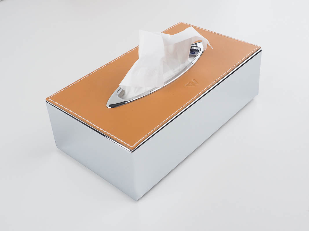 Kosmetiktuchbox WINDISCH mit Leder