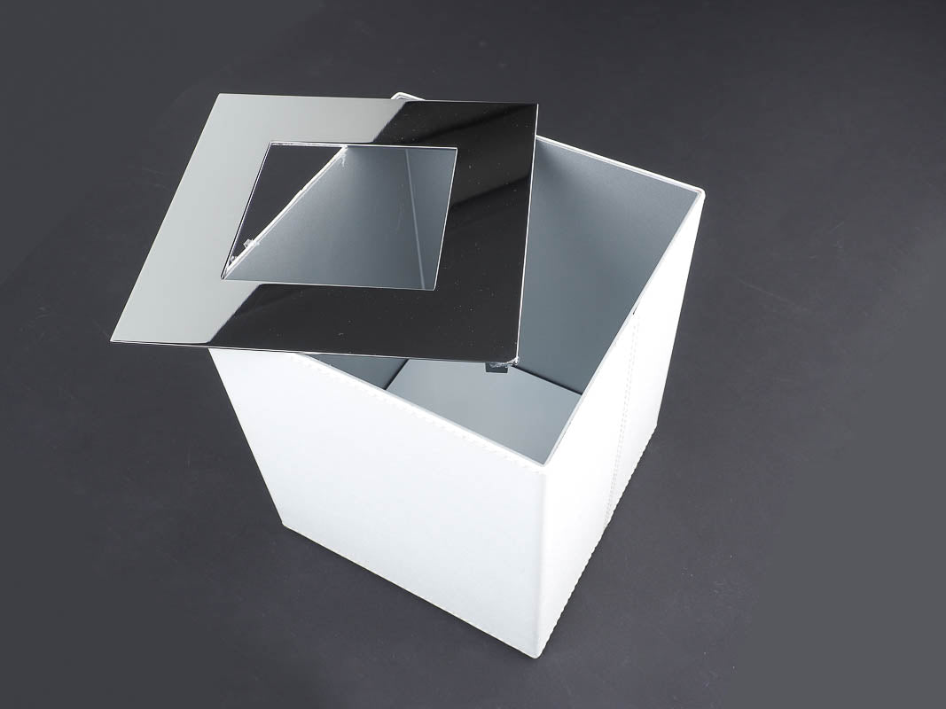 Bad Eimer - Kosmetikeimer WINDISCH Leder weiß