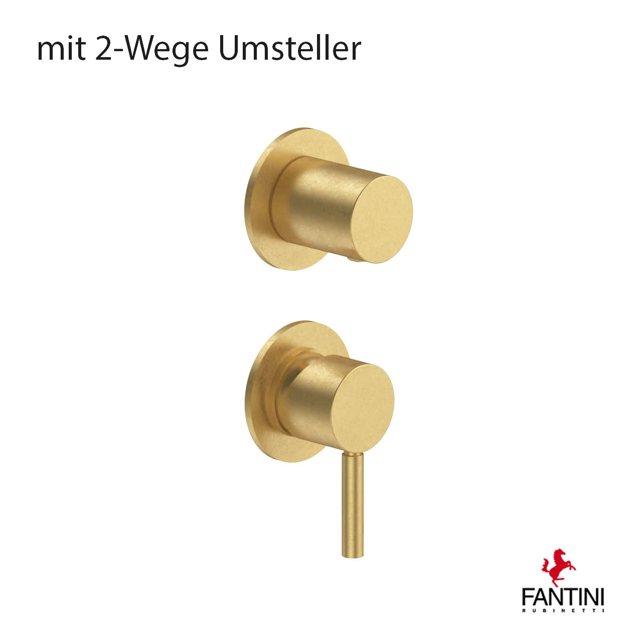 Fantini Einheblmischer mit 2 Wege Umsteller Pure Brass