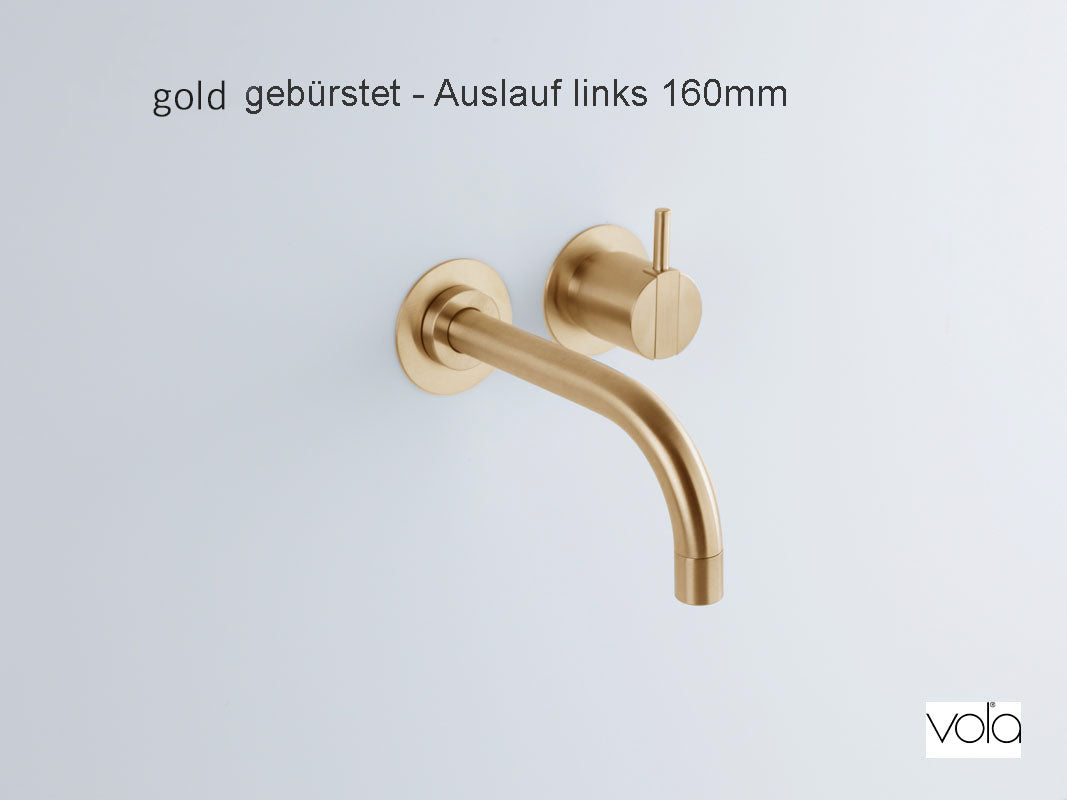 Vola Wandarmatur 111x gold gebürstet