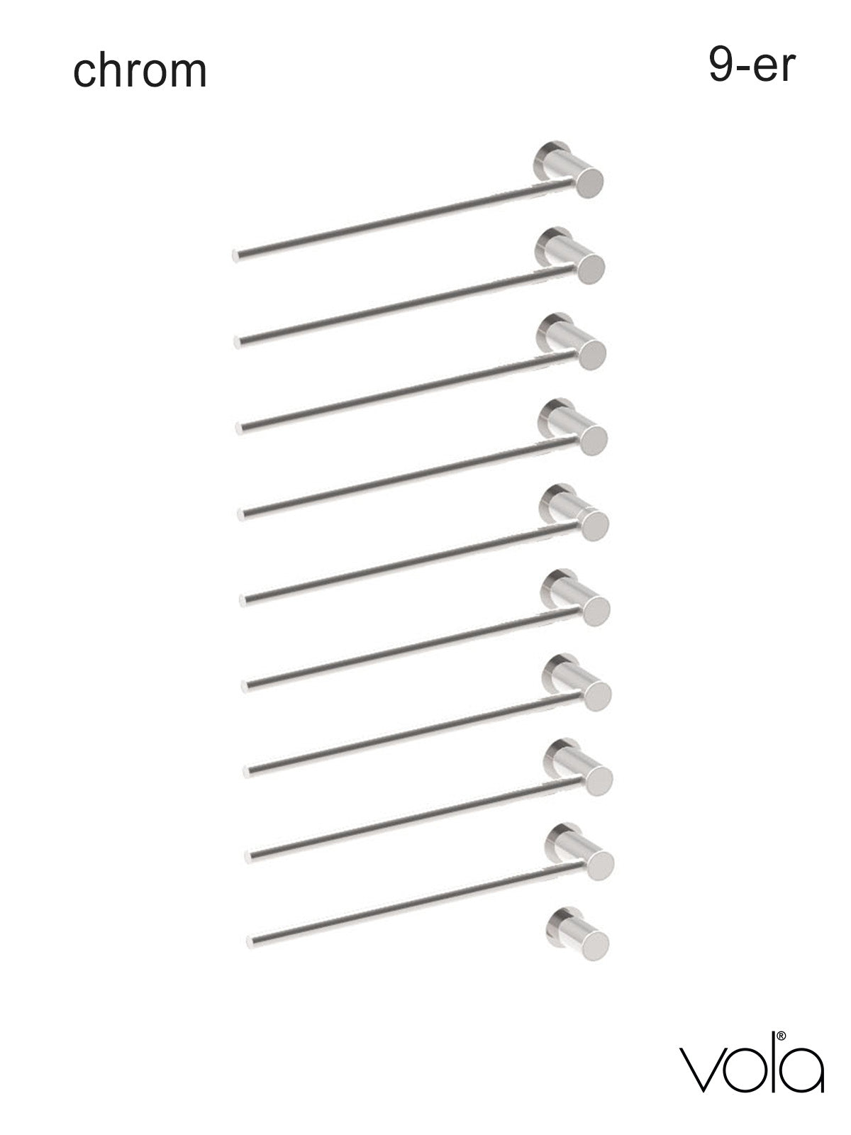 Vola Handtuchwärmekörper T39EL/9-16 chrom