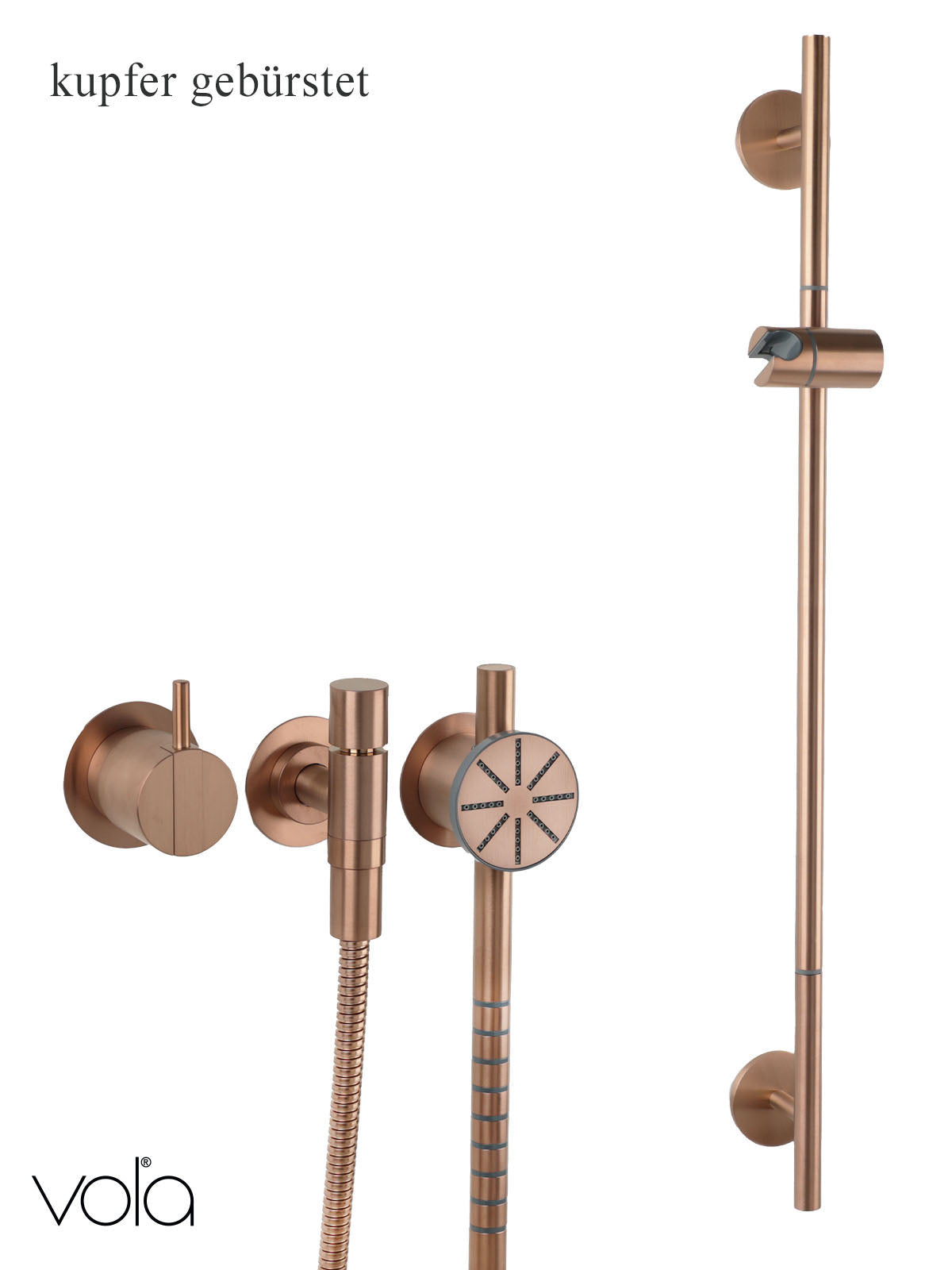 Vola Duschset 2171ST65-64 kupfer
