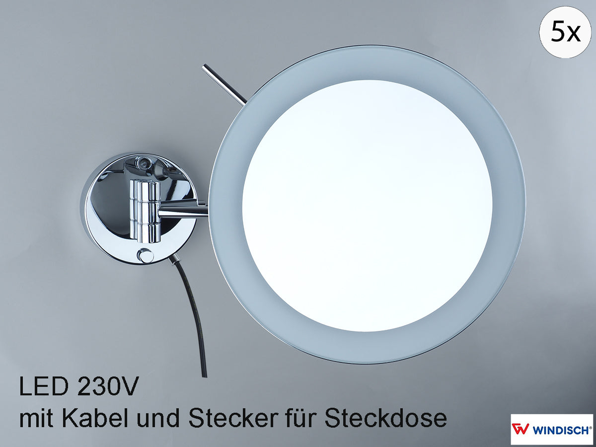 WINDISCH chrom 5X LED Kabel mit Stecker