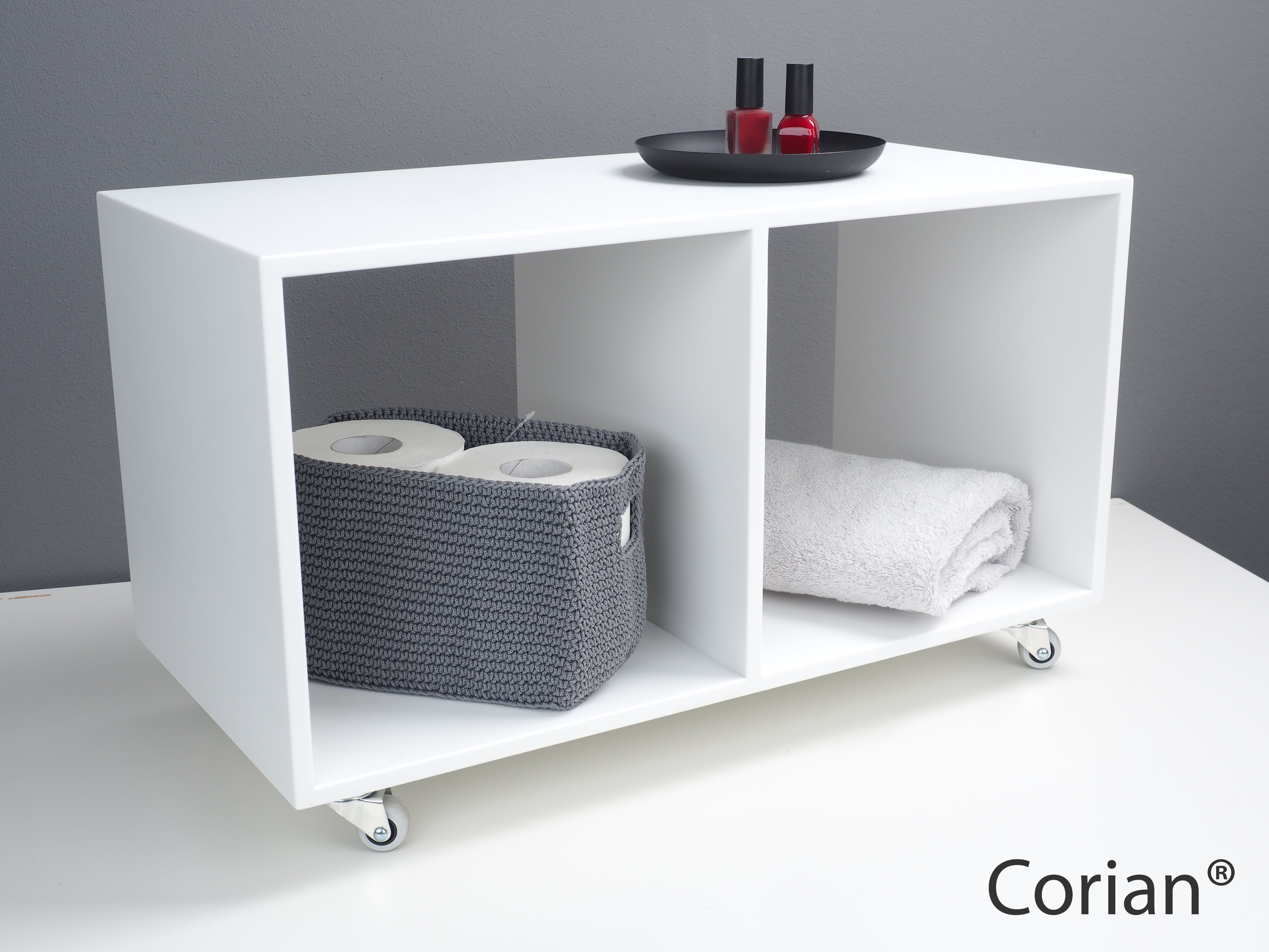 Corian® Rollcontainer DFB-Design N4 weiß