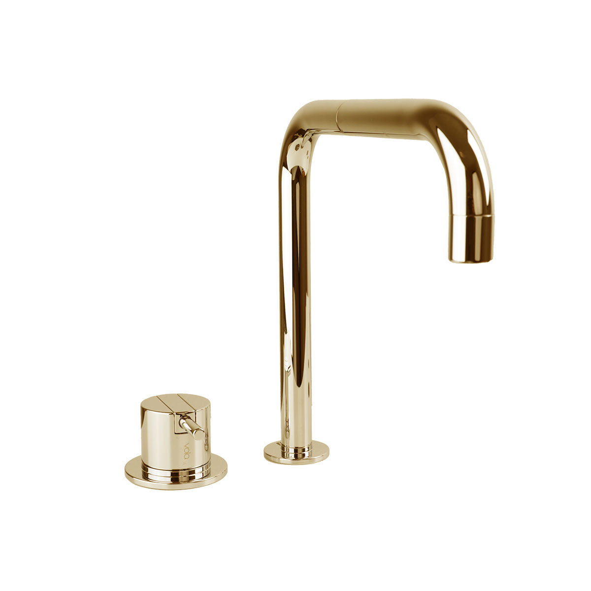 Zweilocharmatur Vola Messing natur