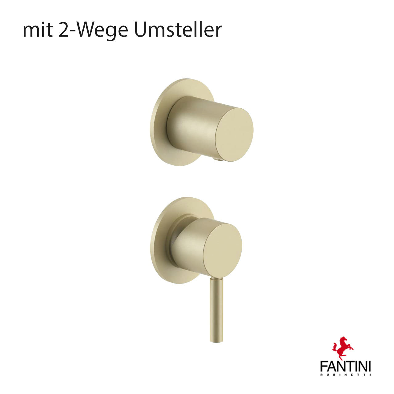 Fantini Einheblmischer mit 2 Wege Umsteller british gold