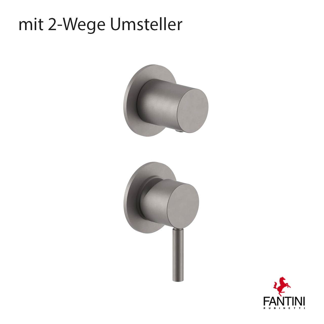 Fantini Einheblmischer mit 2 Wege Umsteller gun metal