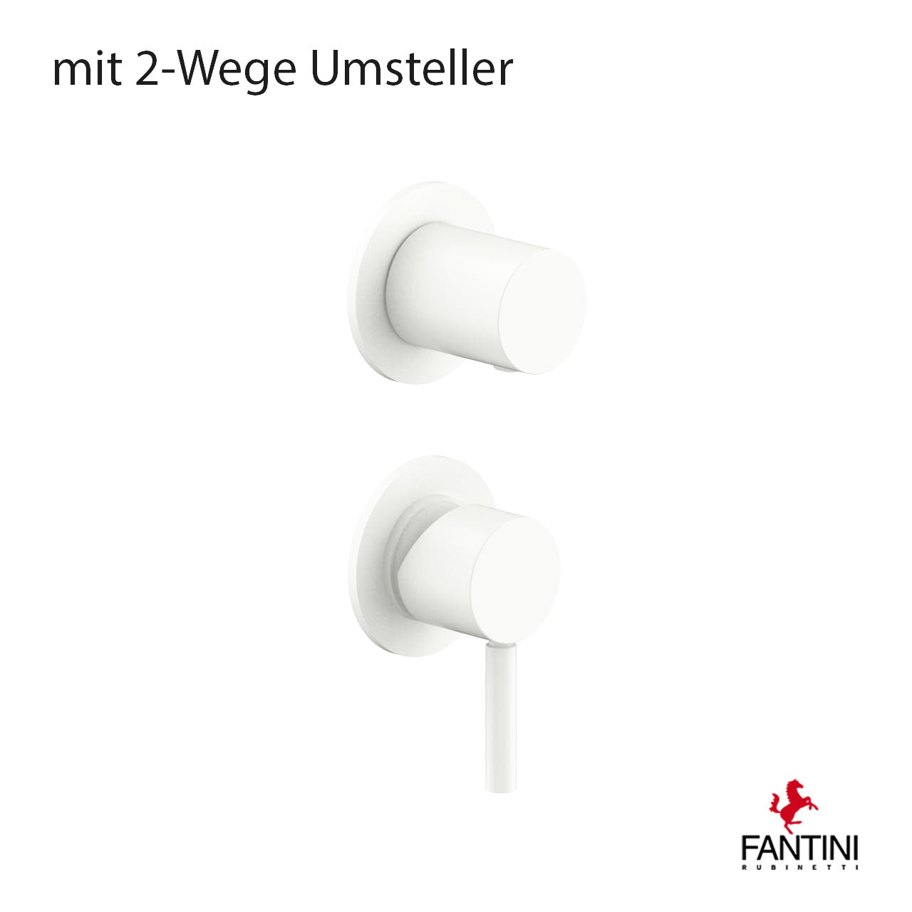 Fantini Einheblmischer mit 2 Wege Umsteller weiß matt