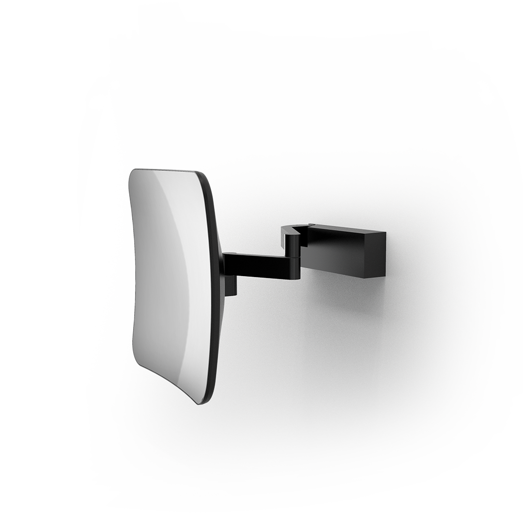 Kosmetikspiegel Badezimmer schwarz matt 5x Vergrößerung 360° Schwenkarm Wandspiegel Rasierspiegel Badspiegel Schminkspiegel Decor Walther Luxus Direktanschluss