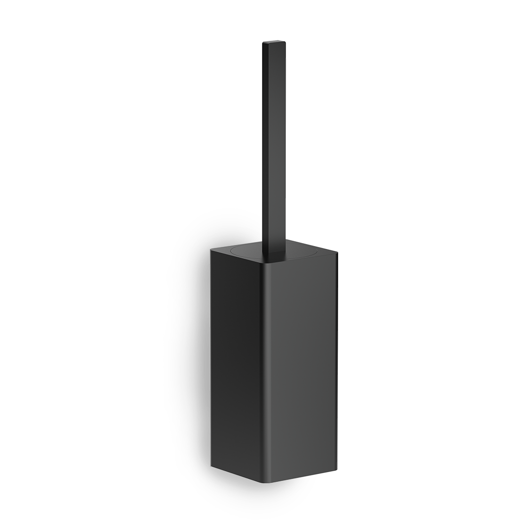 Moderne Toilettenbürstengarnitur WBG von Decor Walther in Schwarz Matt – platzsparende Wandmontage mit stilvoller, schlichter Optik.