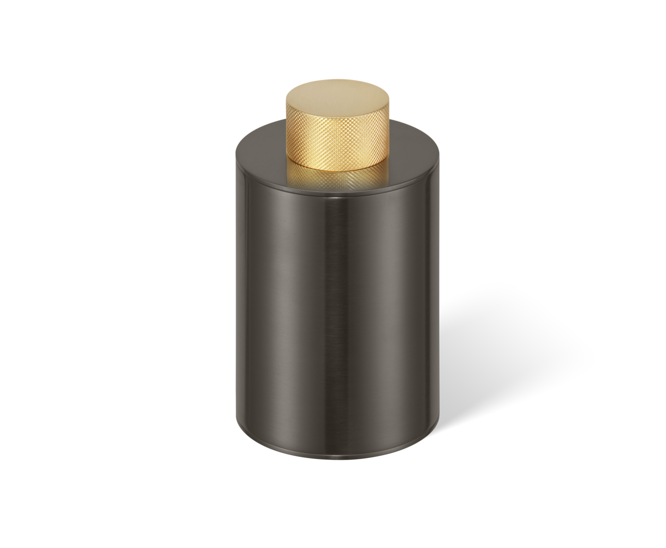 Dunkelbronze und Gold matt 24 Karat Schminkpinselbecher von Decor Walther, bietet eine stilvolle und praktische Lösung zur Aufbewahrung von Kosmetikpinseln im Badezimmer