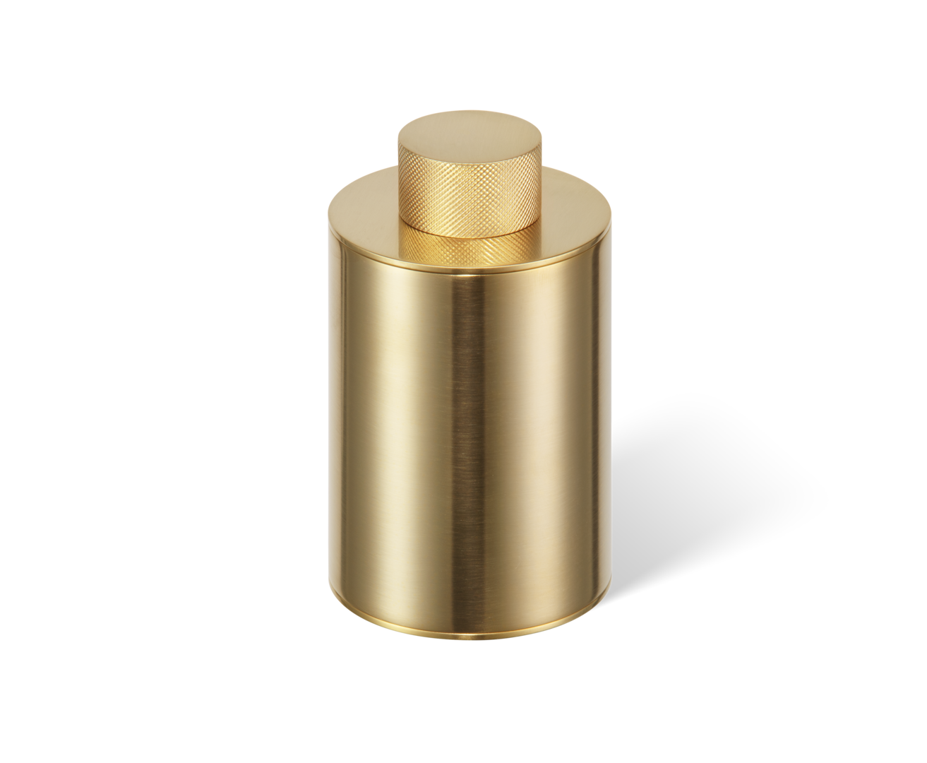 Gold matt 24 Karat Wattestäbchenbehälter und Kosmetikpadbehälter von Decor Walther, kombiniert Funktionalität mit luxuriösem Design für das edle Badezimmer.