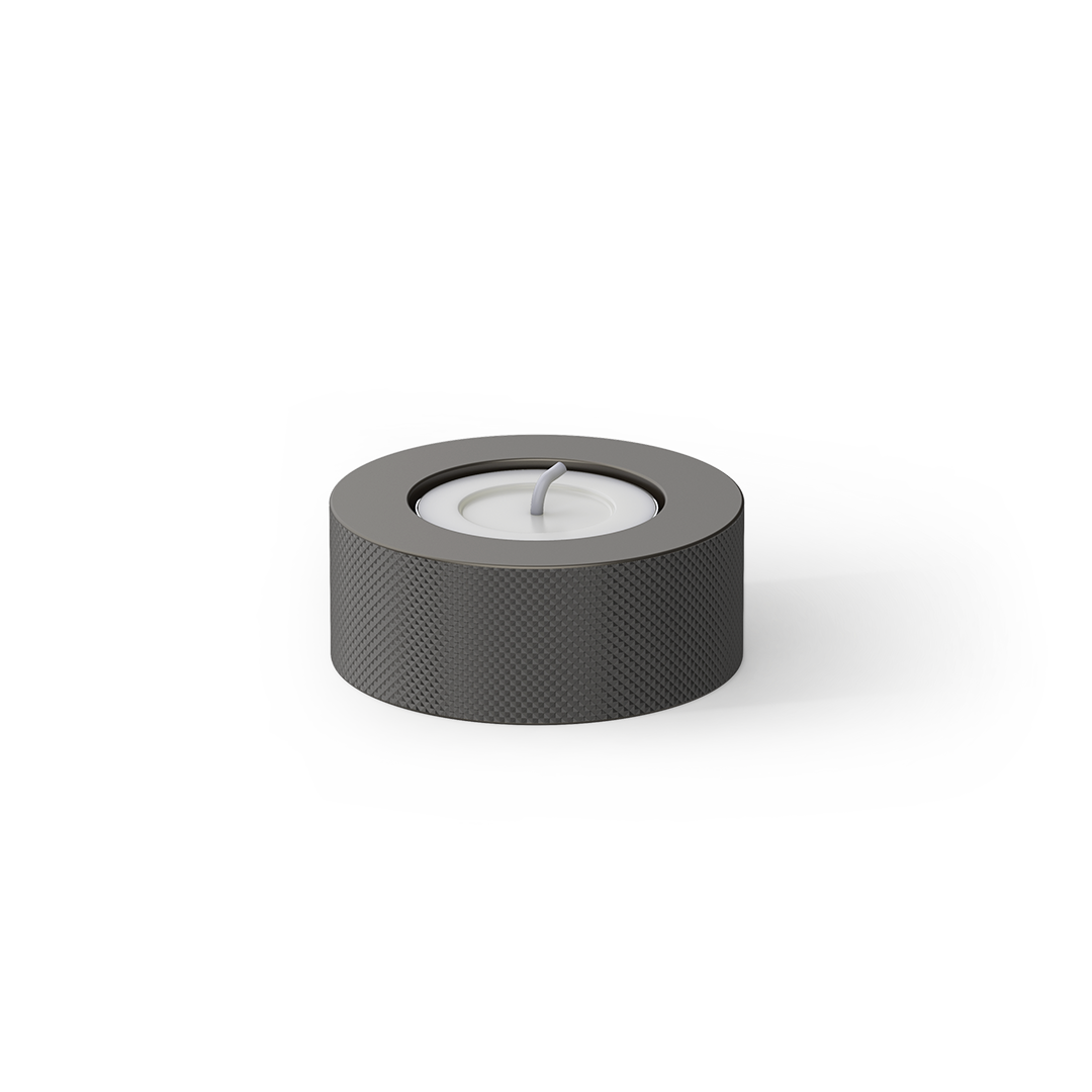 Design-Teelichthalter in Dark Metal matt Finish von Decor Walther, für ein elegantes Ambiente, verfügbar bei DasFeineBad