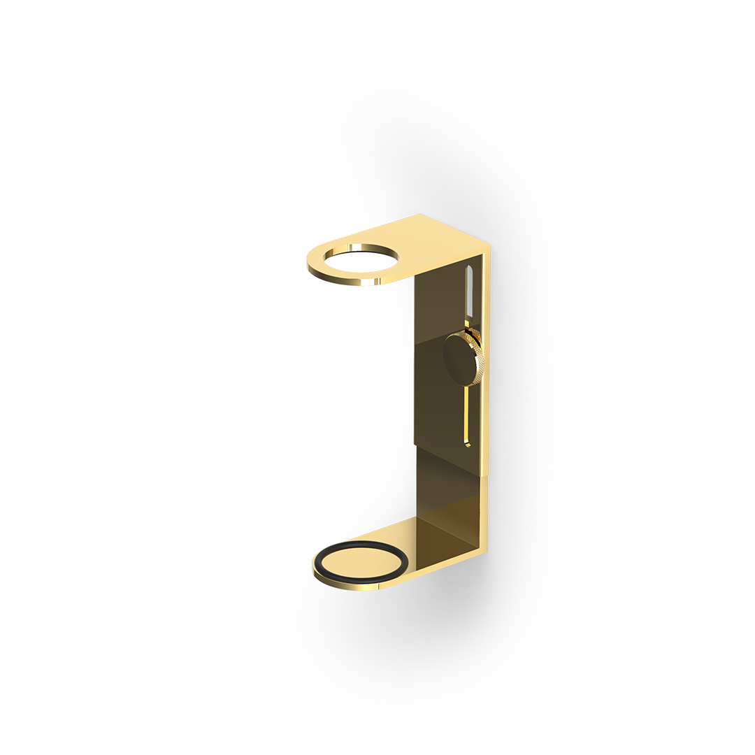 Goldener Wandspender-Halter für Flüssigseife oder Desinfektion, hochwertiger Seifenspender Wandhalter aus massivem Messing – Artikelnummer: 0859820