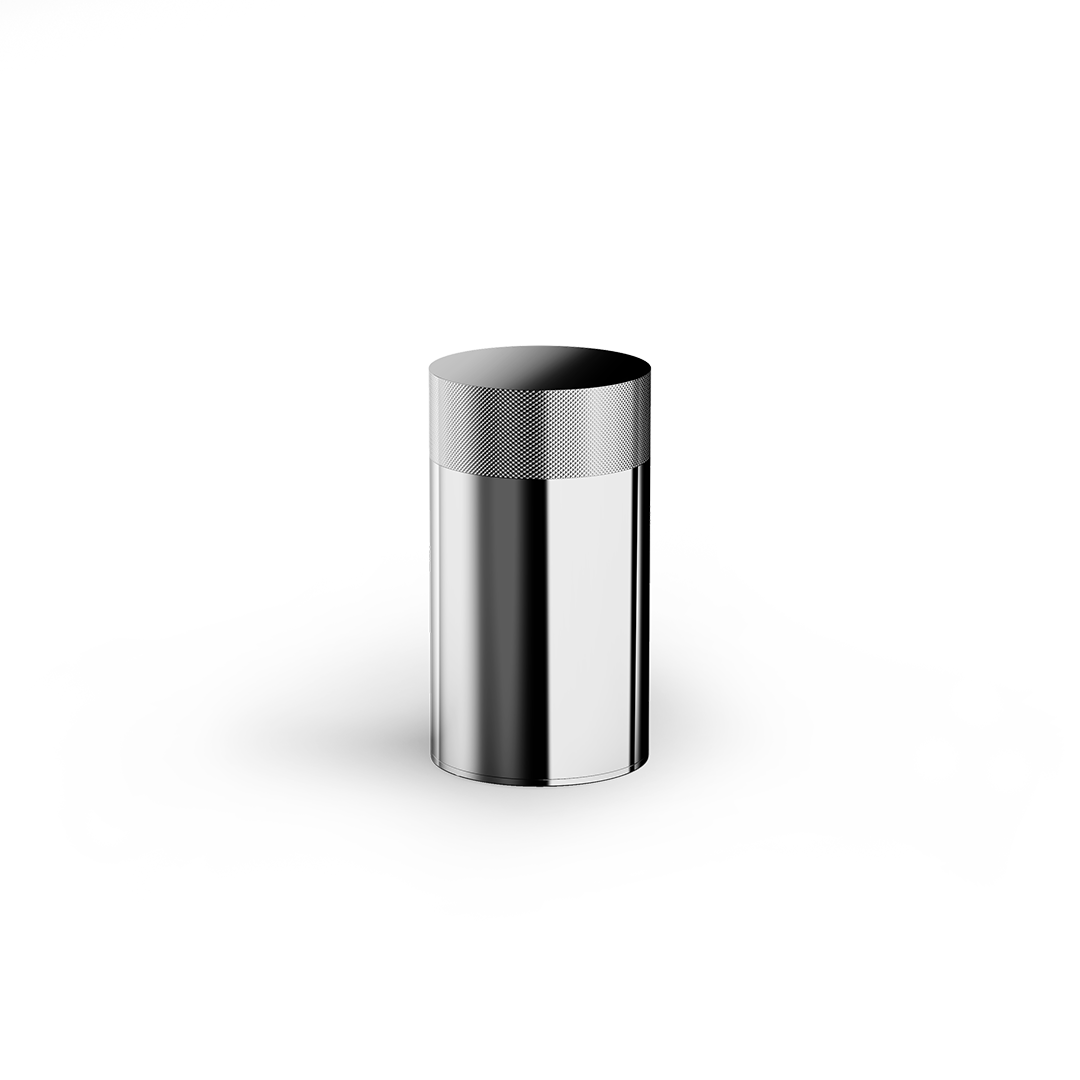 Chrom-Wattepadspender in luxuriösem Design von Decor Walther, ideal für moderne Badezimmer, vereint Ästhetik mit Praktikabilität.