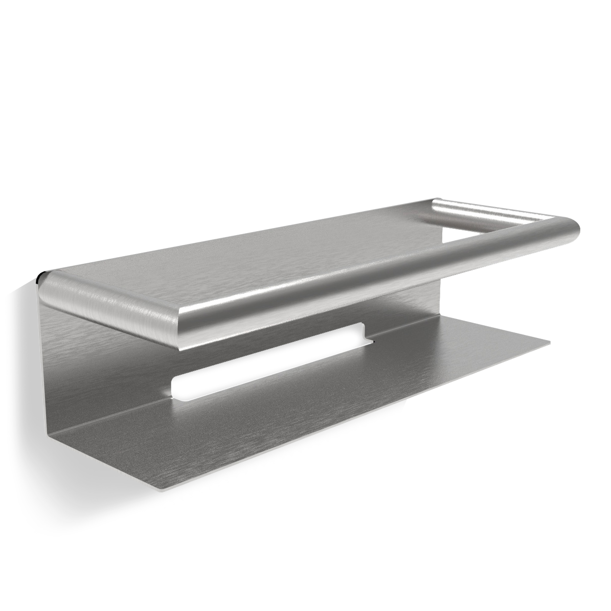Edelstahl matte Duschablage DA 30 von Decor Walther zur Wandmontage, langlebiger Duschkorb