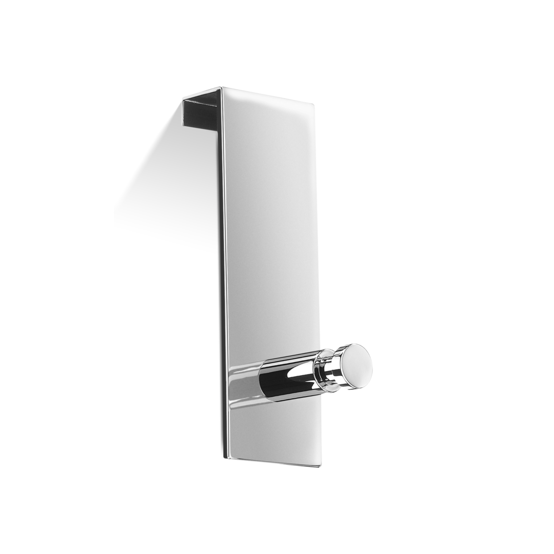 Handtuchhaken THL1 von Decor Walther in Chrom zur Montage an der Tür ohne Bohren, aus massivem Messing gefertigt, zum Einhängen geeignet, Artikelnummer: 0900200