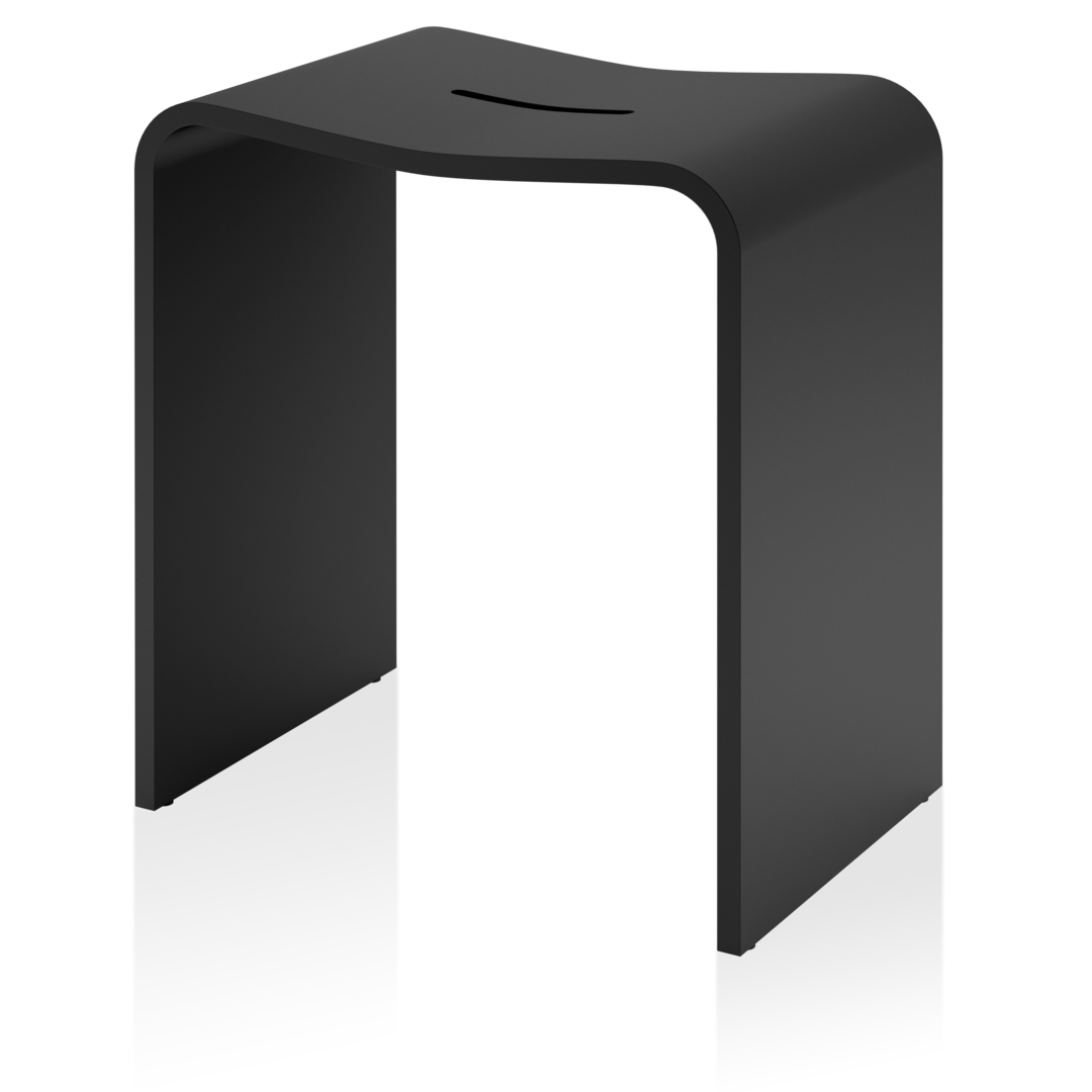 Black Stone Stool