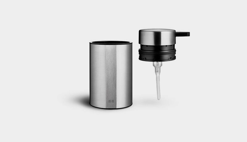 Unidrain Reframe soap dispenser - brushed stainless steel