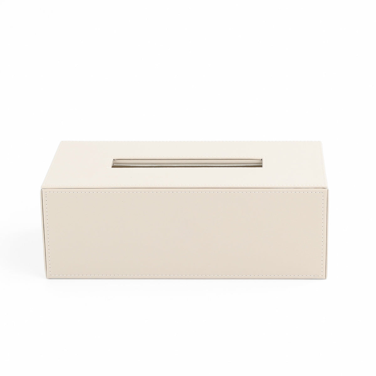 Decor Walther Brownie KB 40 rechteckige Papiertuchbox in Sandbeige, veganes Kunstleder