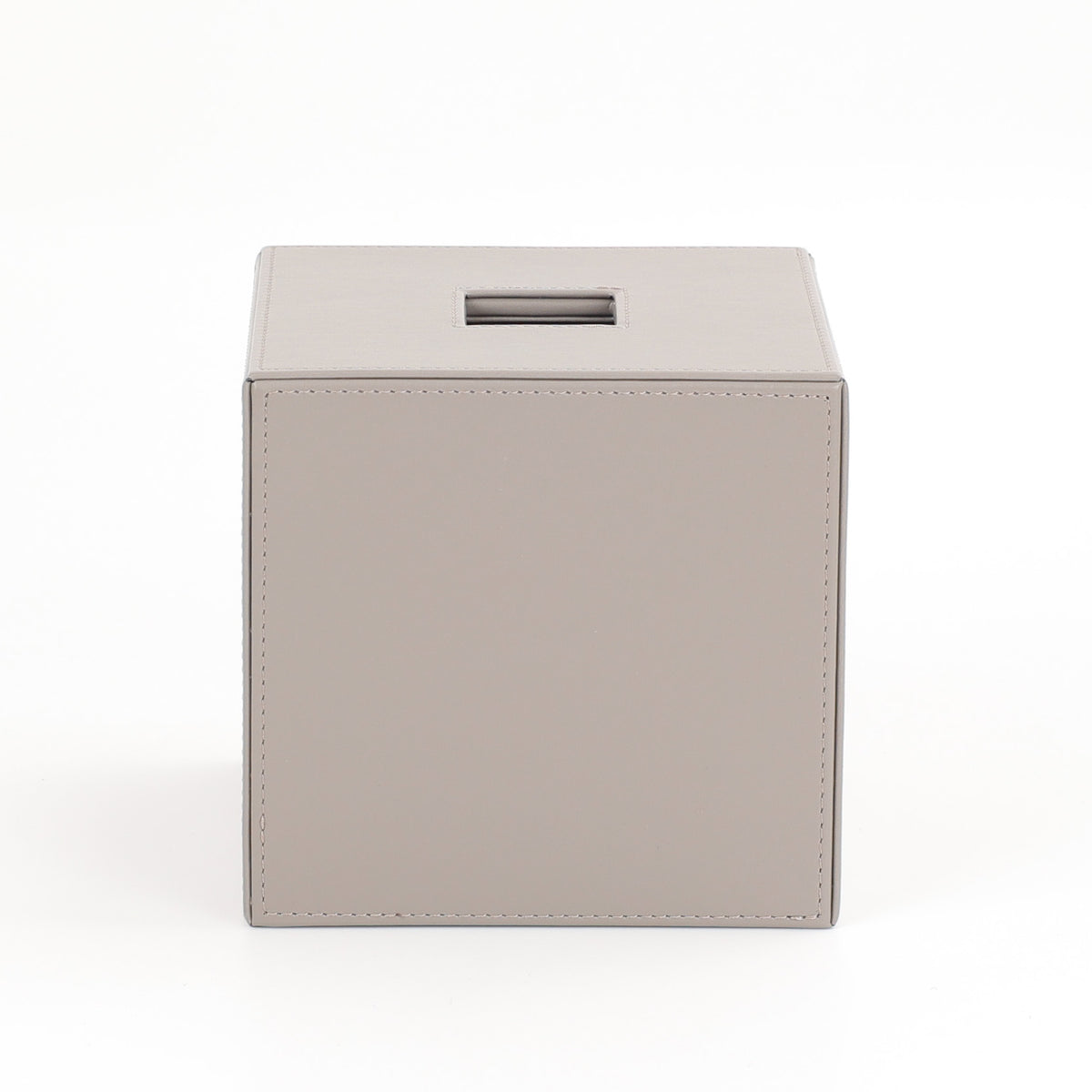 Kosmetiktuchbox von Decor Walther Brownie KB 41 in Taupe, quadratische Kunstlederbox, eleganter Blickfang nicht nur im Bad