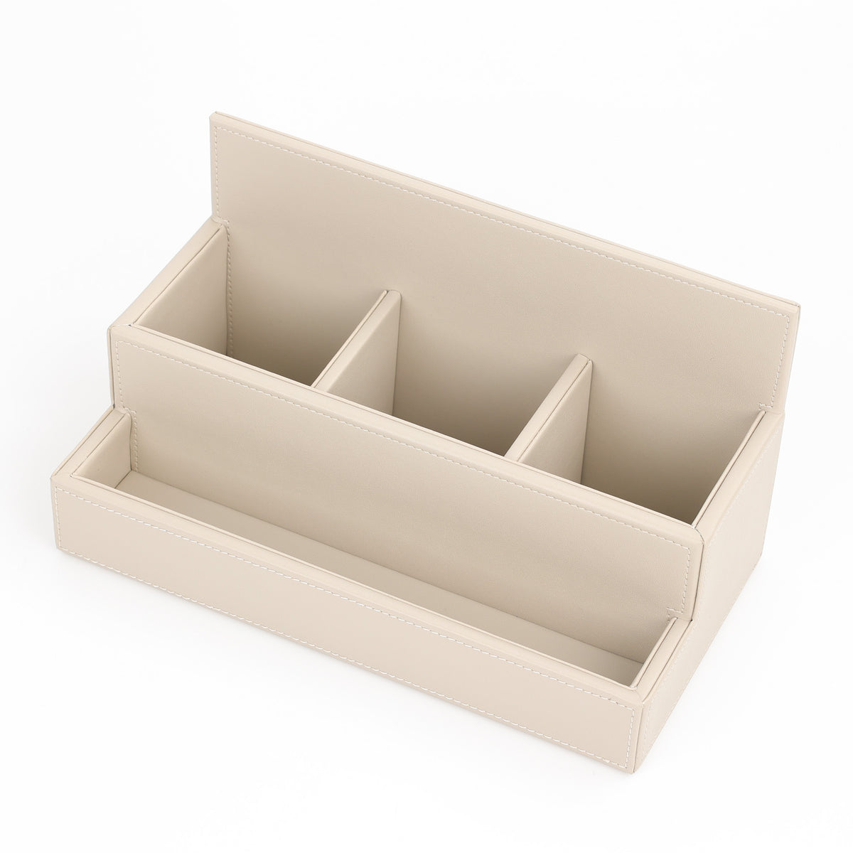 Decor Walther Brownie STORAGE Organizer veganes Kunstleder Sandbeige mit verstellbaren Teilern
