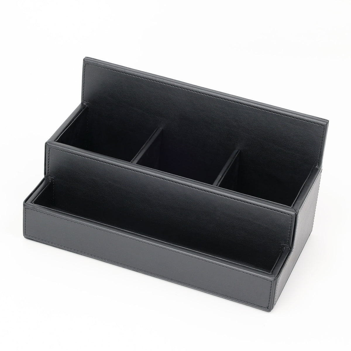 Decor Walther Brownie STORAGE Organizer veganes Kunstleder Schwarz mit verstellbaren Teilern