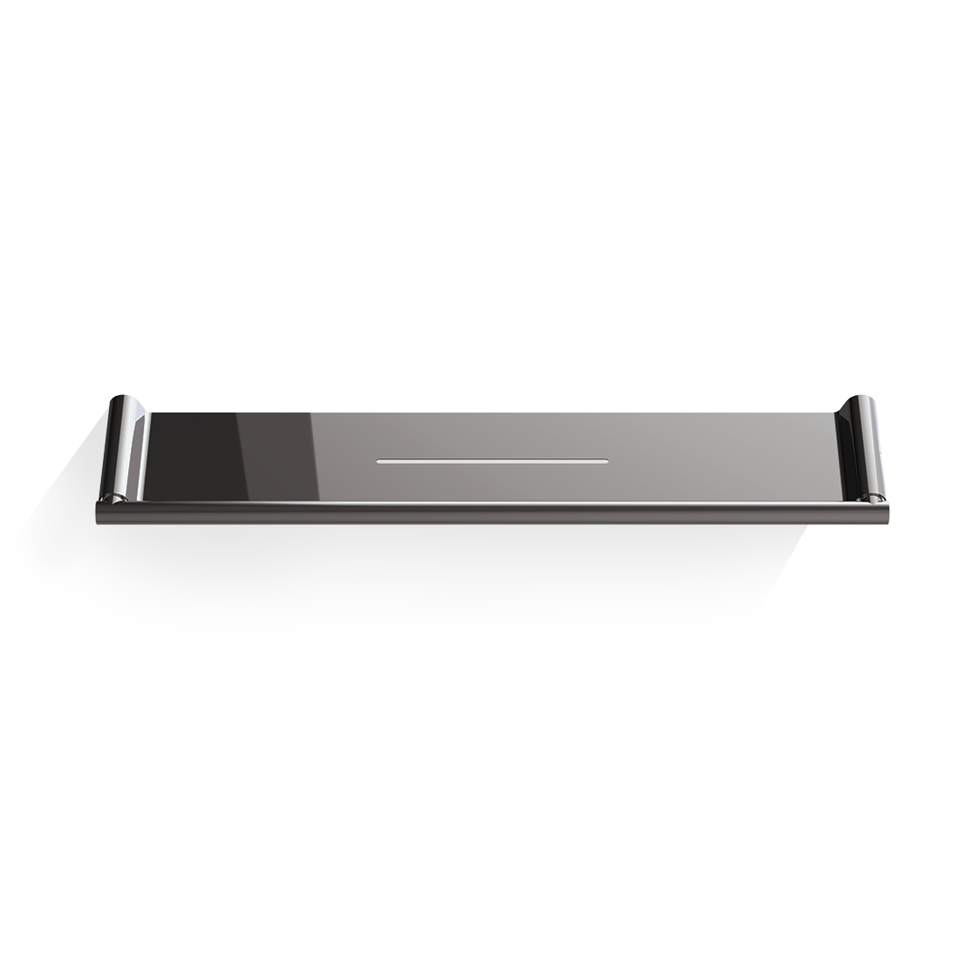Badablage MK ABL40 in Schwarz Chrom poliert PVD – luxuriöses Finish mit architektonischer Klarheit