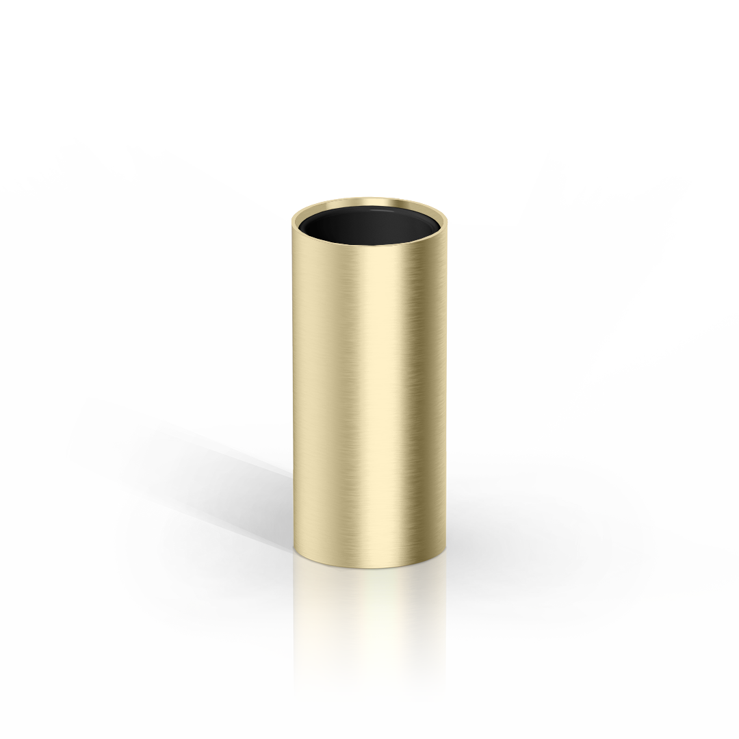 Minimalistischer Becher MK SMB in Gold matt – hochwertiges Badaccessoire mit zurückhaltendem Glanz