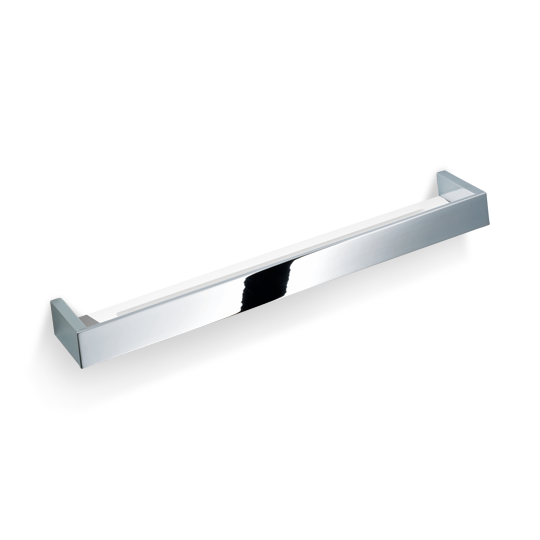 Duschablage BK DA60 aus massivem Messing in Chrom von Decor-Walther, 60 cm breite Wandablage mit Acrylglas Einsatz fuer Dusche und Bad.