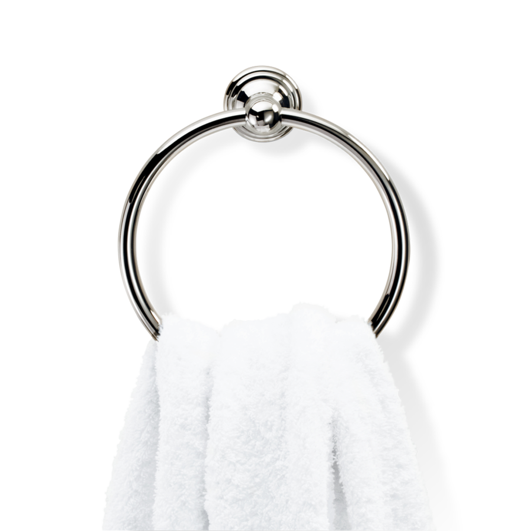 Handtuchring in Nickel poliert – elegantes Badaccessoire mit zeitlosem Design und glänzender Oberfläche.