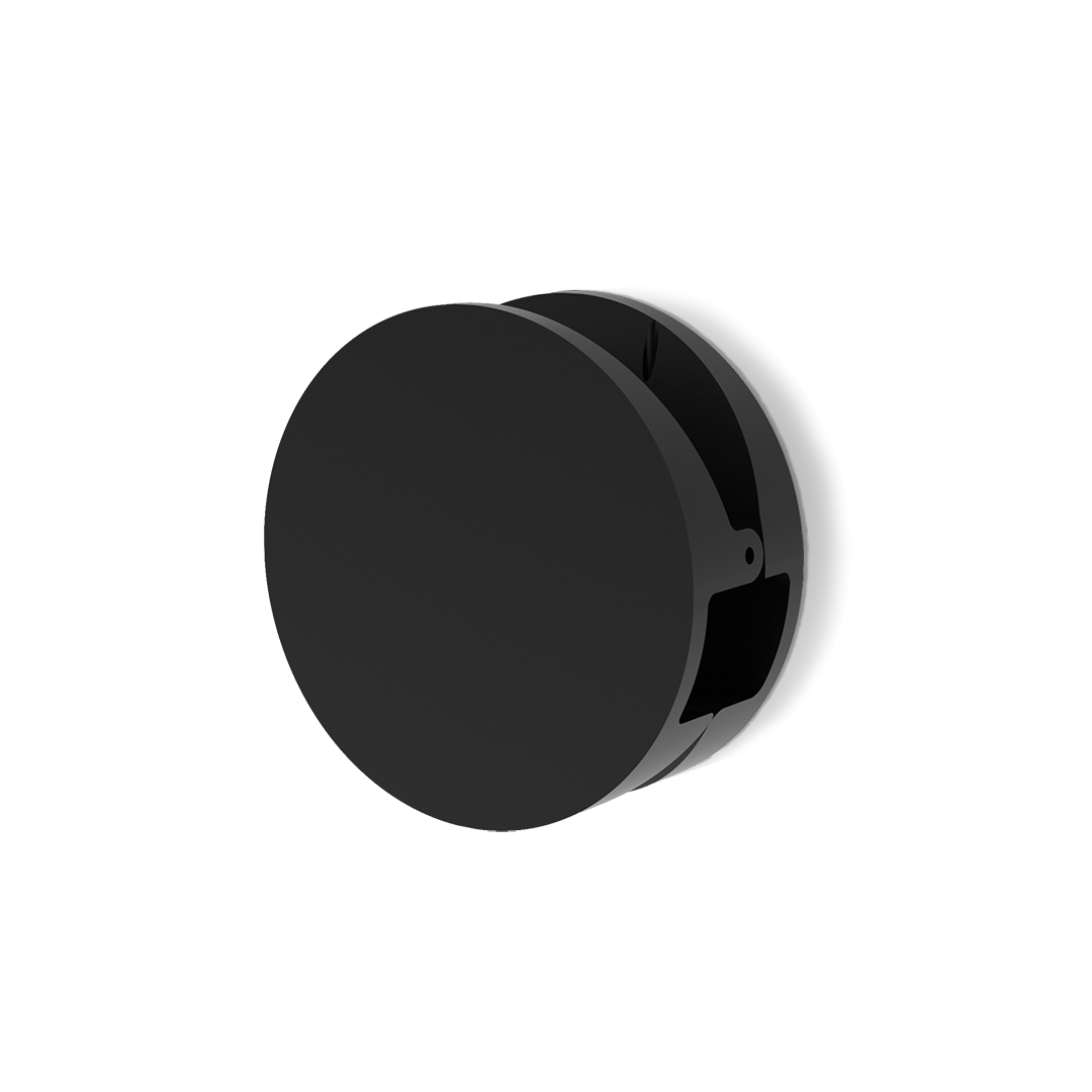Stylischer Wandhaken in Schwarz matt, selbstklebend oder verschraubt montierbar, ideal für Handtücher und Bademäntel.