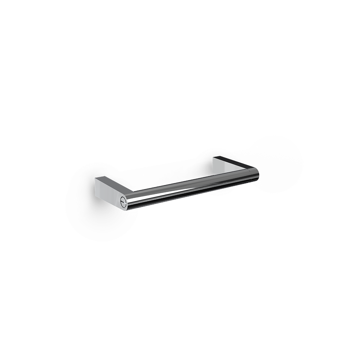 Decor-Walther SOHO HTE Handtuchstange 20 cm aus massivem Messing in Chrom zur Wandmontage mit markanten Schraubdetails, Artikelnummer: 0680400