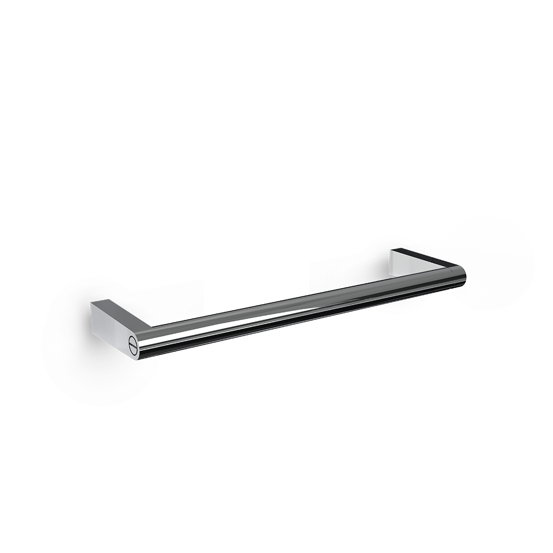 Decor-Walther SOHO HTE Handtuchstange 30 cm aus massivem Messing in Chrom zur Wandmontage mit markanten Schraubdetails, Artikelnummer: 0680500