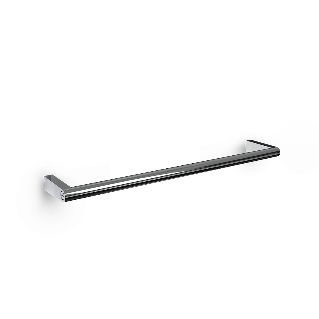 Decor-Walther SOHO HTE Handtuchstange 45 cm aus massivem Messing in Chrom zur Wandmontage mit markanten Schraubdetails, Artikelnummer: 0680600