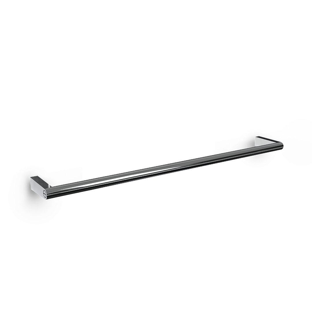 Decor-Walther SOHO HTE Handtuchstange 60 cm aus massivem Messing in Chrom zur Wandmontage mit markanten Schraubdetails, Artikelnummer: 0680700