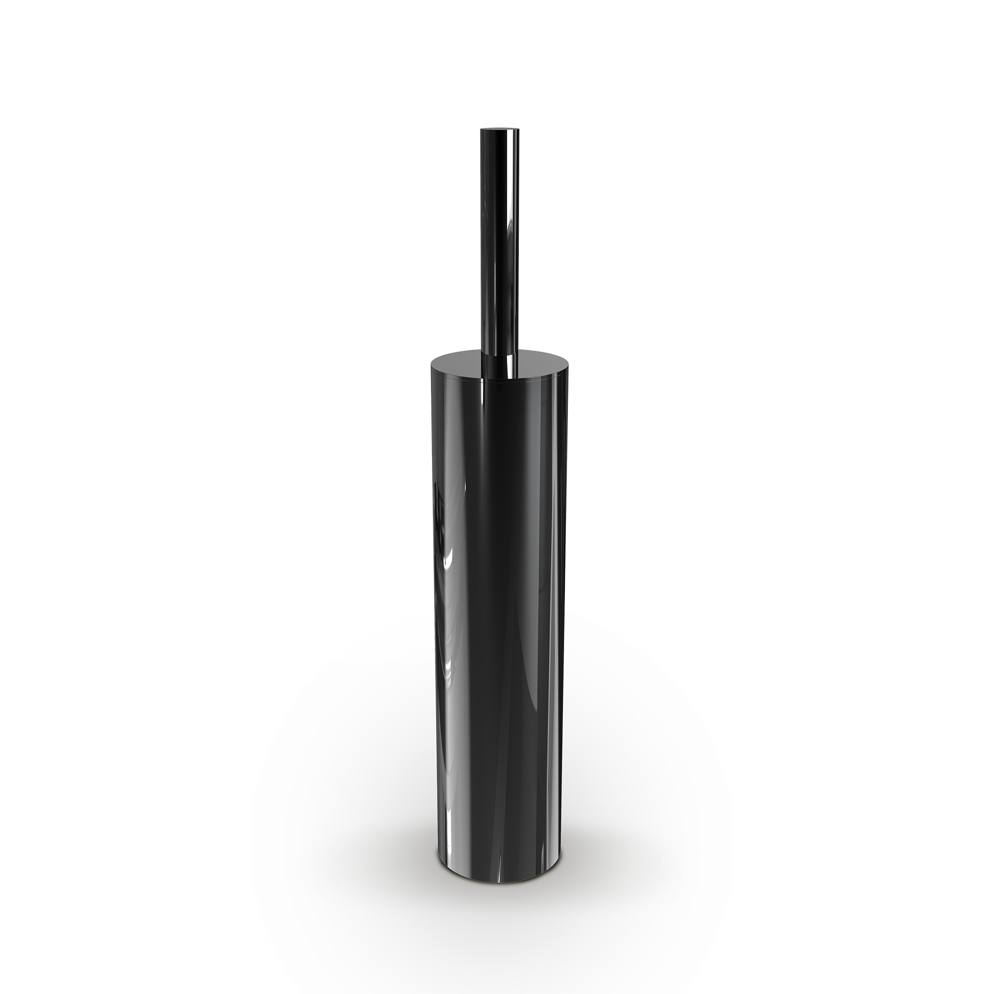 Decor Walther SOHO SBG Stand WC Bürste aus massivem Messing in Schwarz Chrom matt PVD mit architektonischer Formensprache und langlebiger Oberfläche