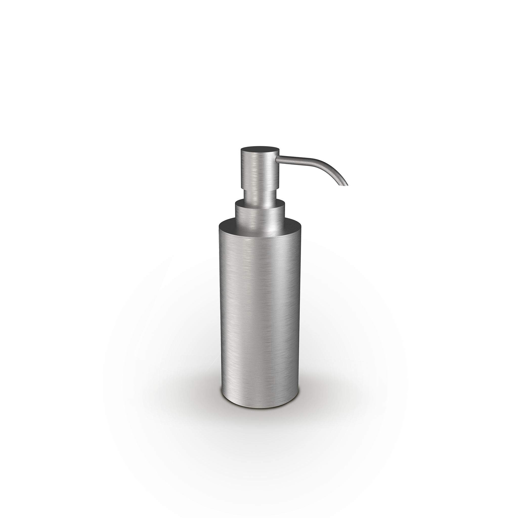 Decor-Walther SOHO SSP Standseifenspender aus Messing und Edelstahl in Edelstahl matt mit architektonischer Formensprache und 170 ml Füllmenge, Artikelnummer: 0680976