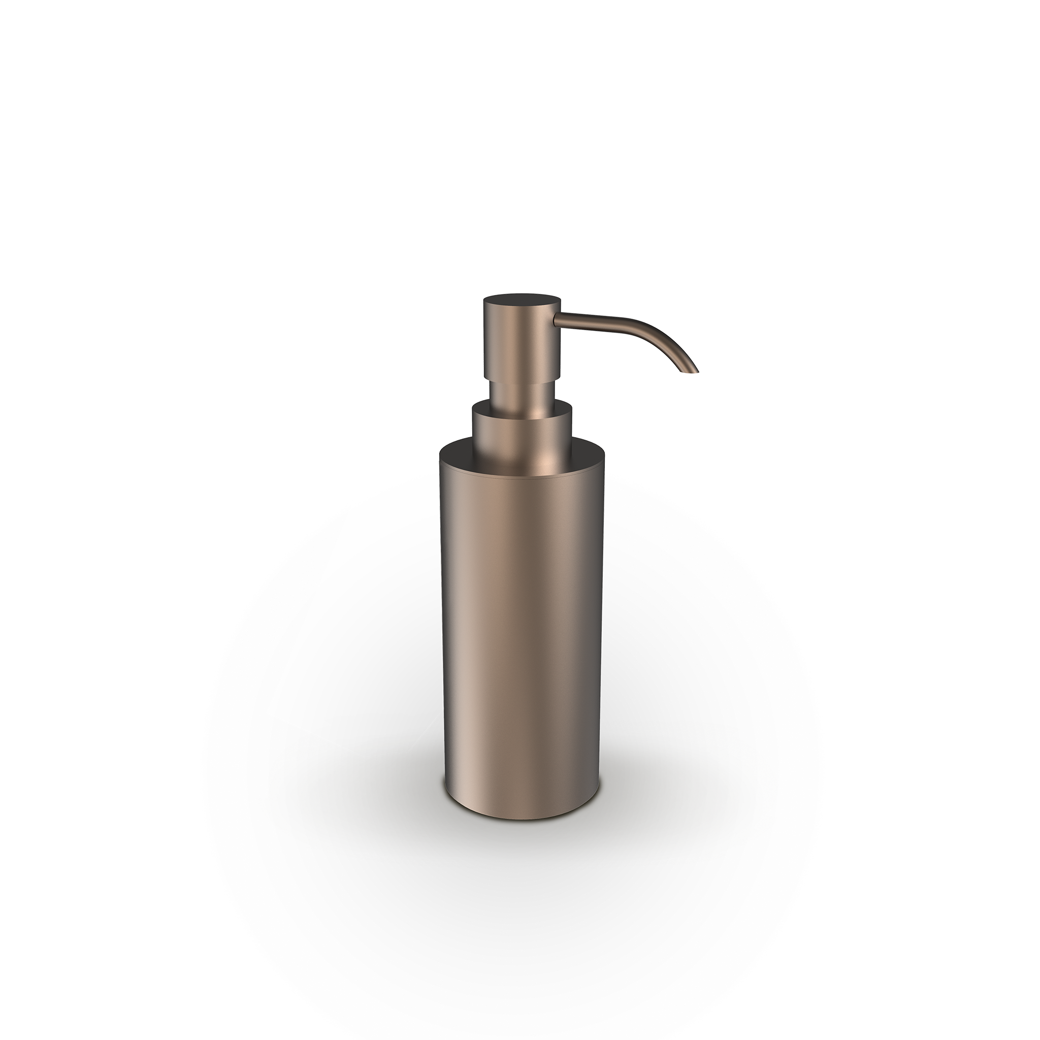 Decor-Walther SOHO SSP Standseifenspender aus Messing und Edelstahl in Kupfer matt PVD mit sichtbaren Verschraubungen und 170 ml Füllmenge, Artikelnummer: 0680915