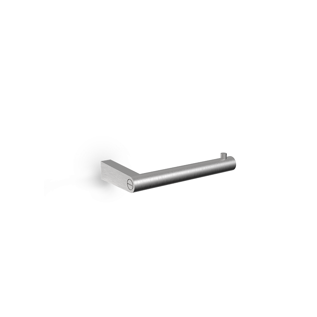 Decor-Walther SOHO TPH Toilettenpapierhalter aus massivem Messing in Edelstahl matt mit architektonischer Formensprache für moderne Badezimmer, Artikelnummer: 0680276