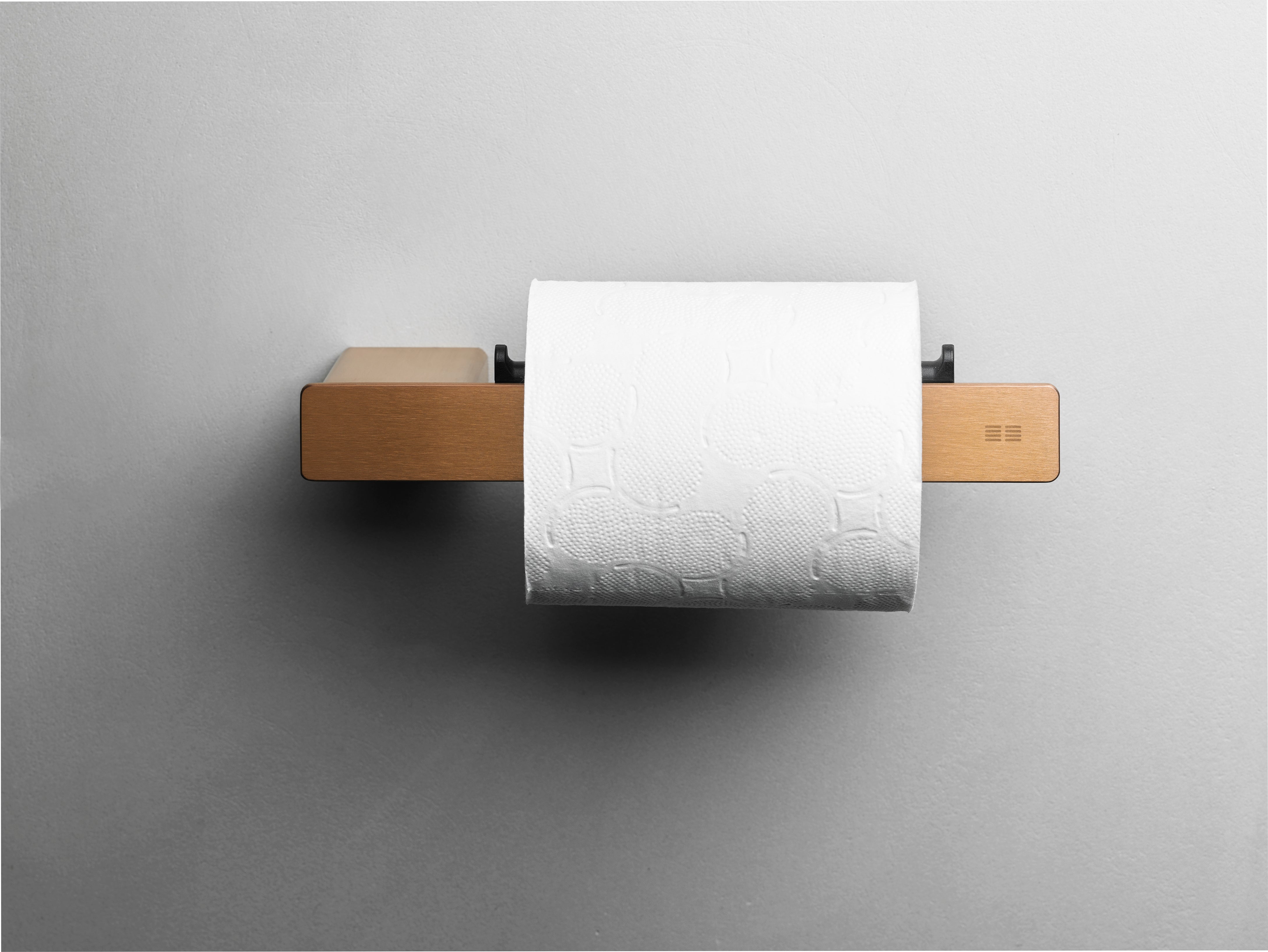 Unidrain Reframe toilet roll holder - brushed copper